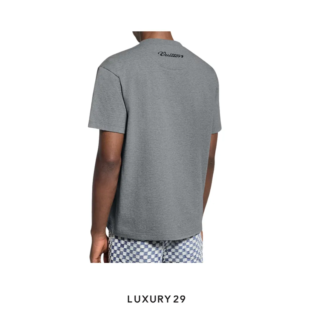 Louis Vuitton LV Graphic patch t-shirt Grey(M, Grey)