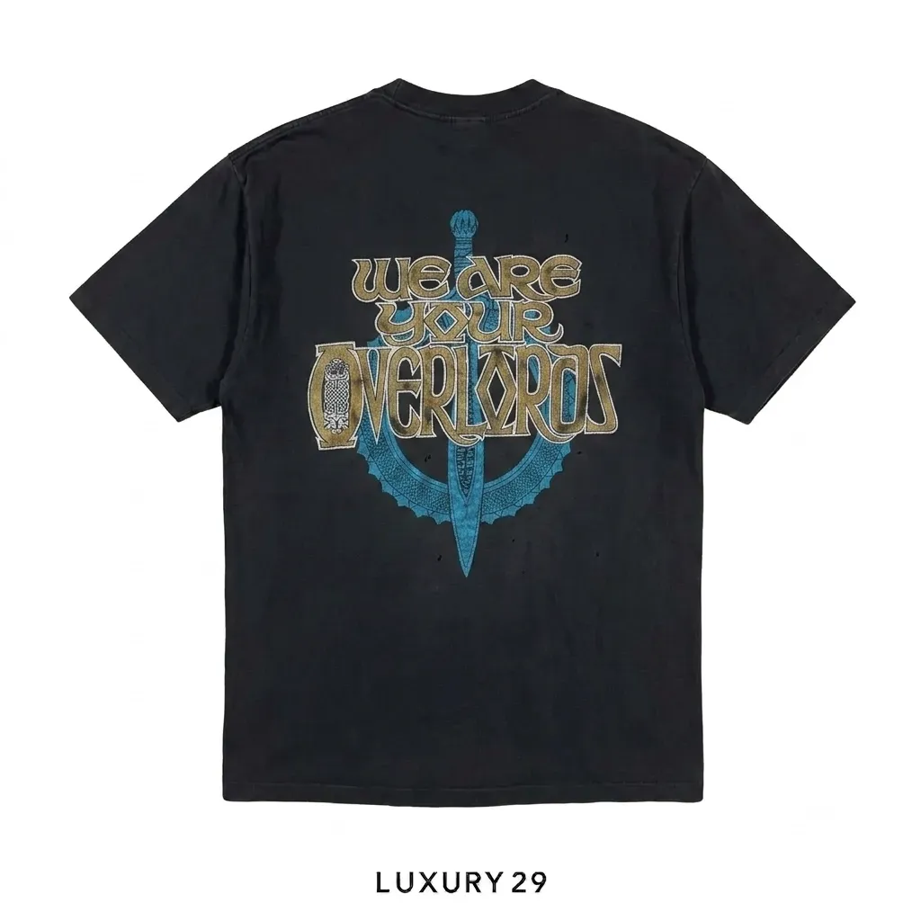 Not Applicable Vintage Led Zeppelin Hammer Of The God 90s' T-shirt Black(Free Size, Black)