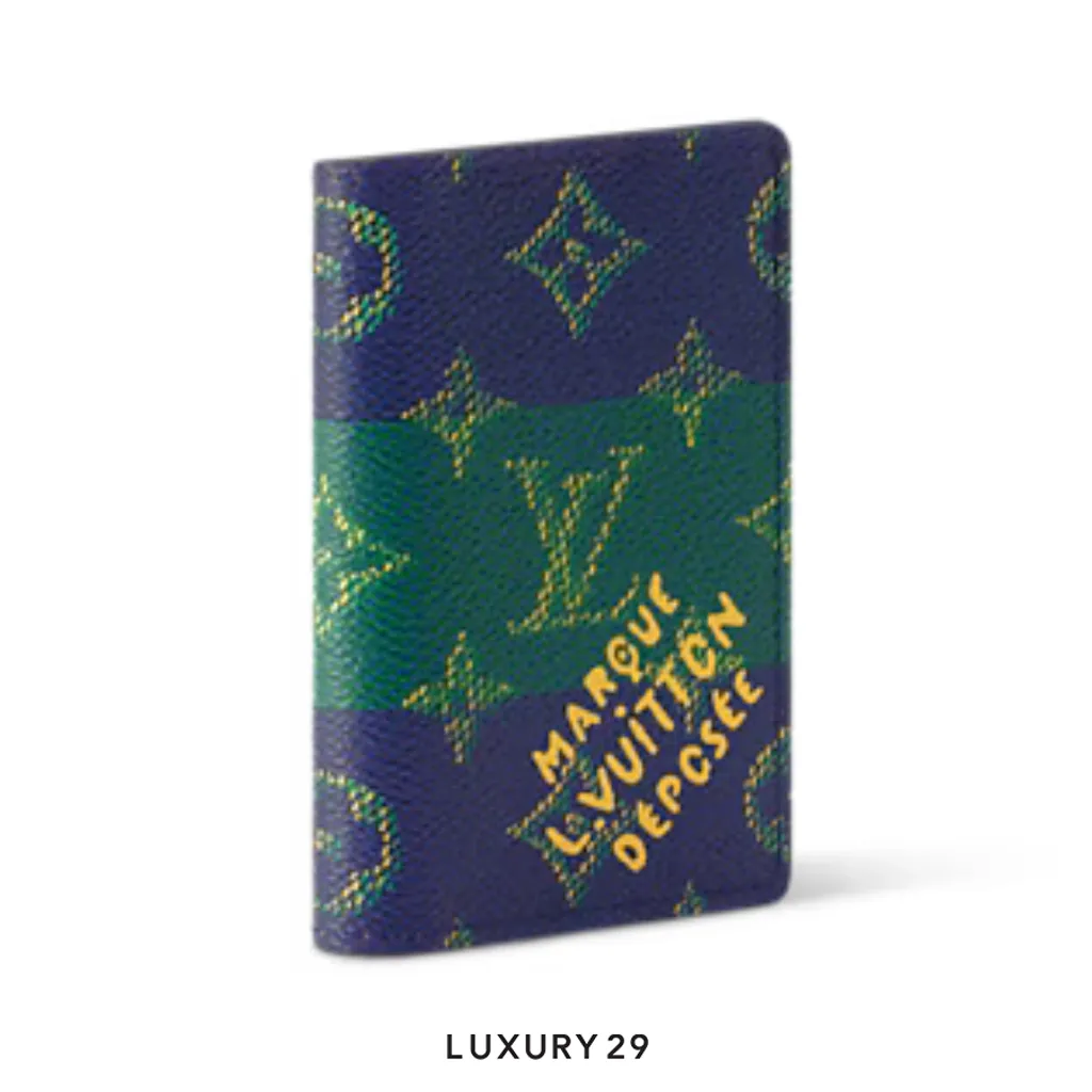 Louis Vuitton LV Pocket Organizer Wallet Blue(Small, Blue)