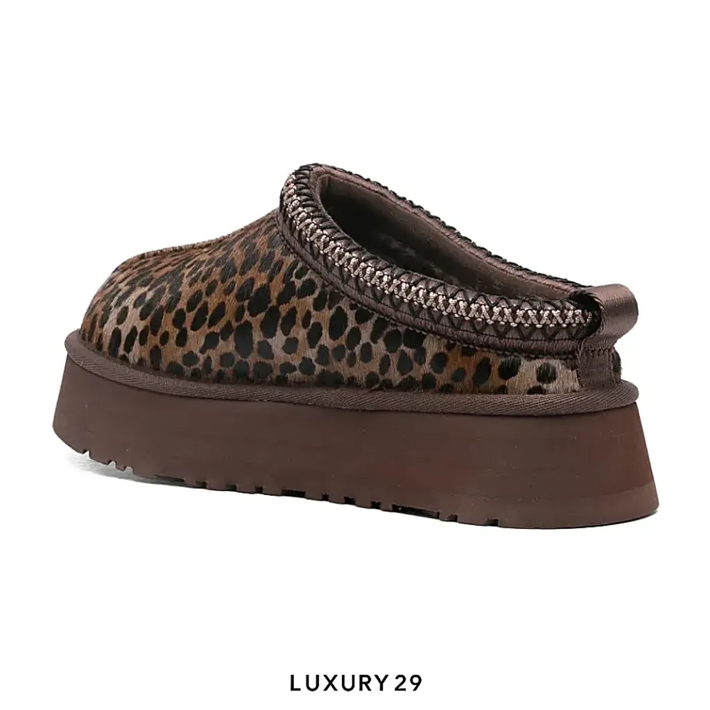 UGG Tazz Caspian leopard-print platform(39, Brown)
