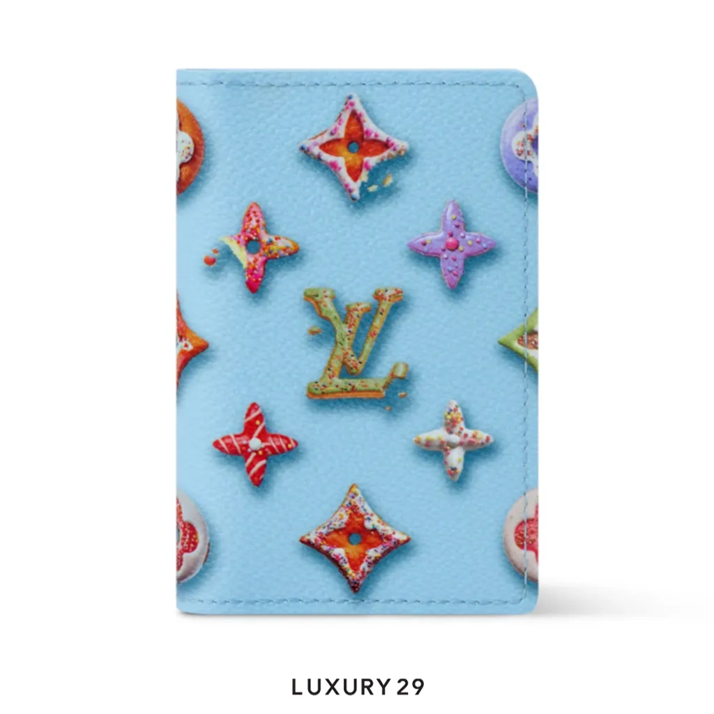 Louis Vuitton LV Wallet Pocket Organizer unique donut-shaped design Blueberry(Small, Blue)