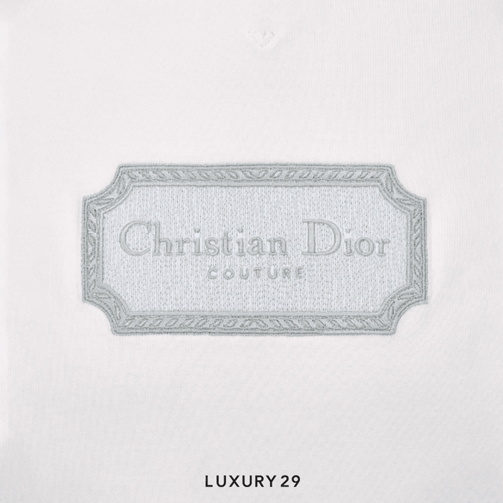 Dior Couture Relaxed-Fit T-Shirt White Cotton Jersey(L, White)