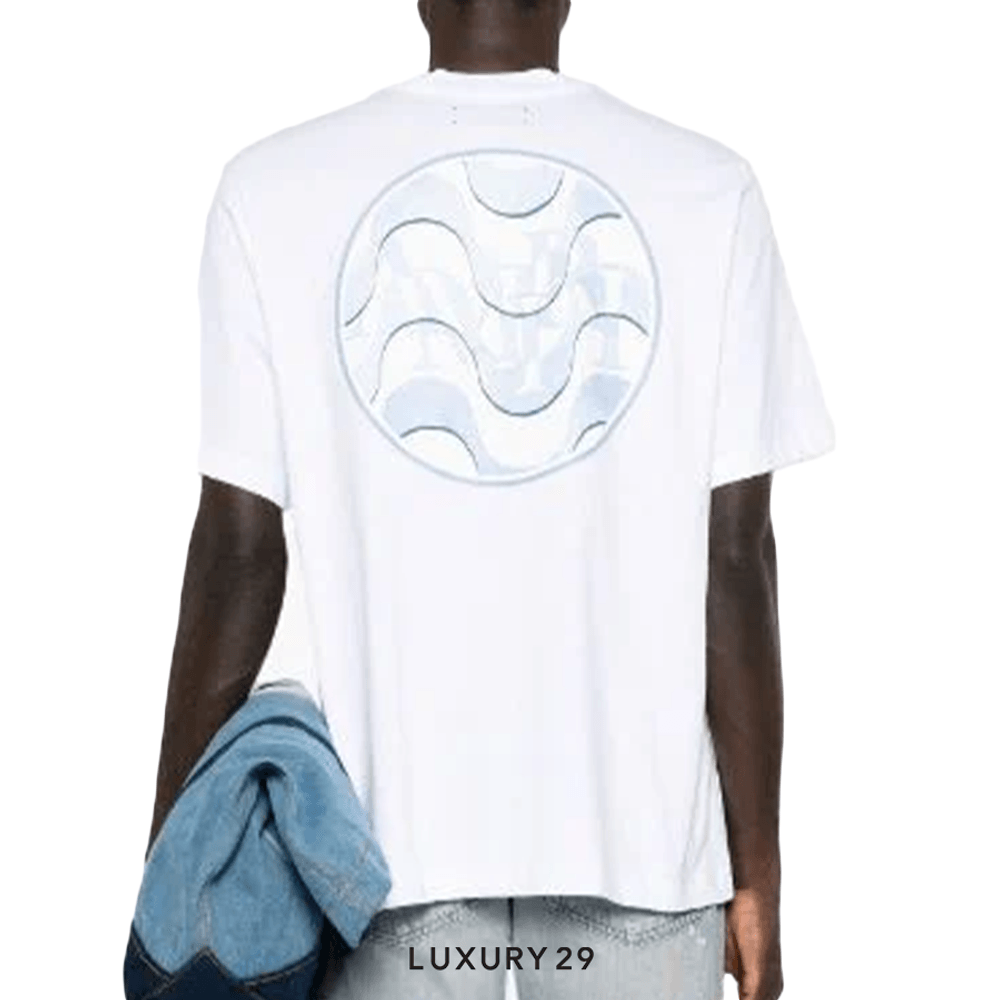 Amiri Staggered Wave Tee 'White'(S, White)