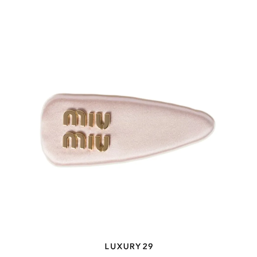 Miu Miu Satin hair clip Orchidea(Free Size, Pink)