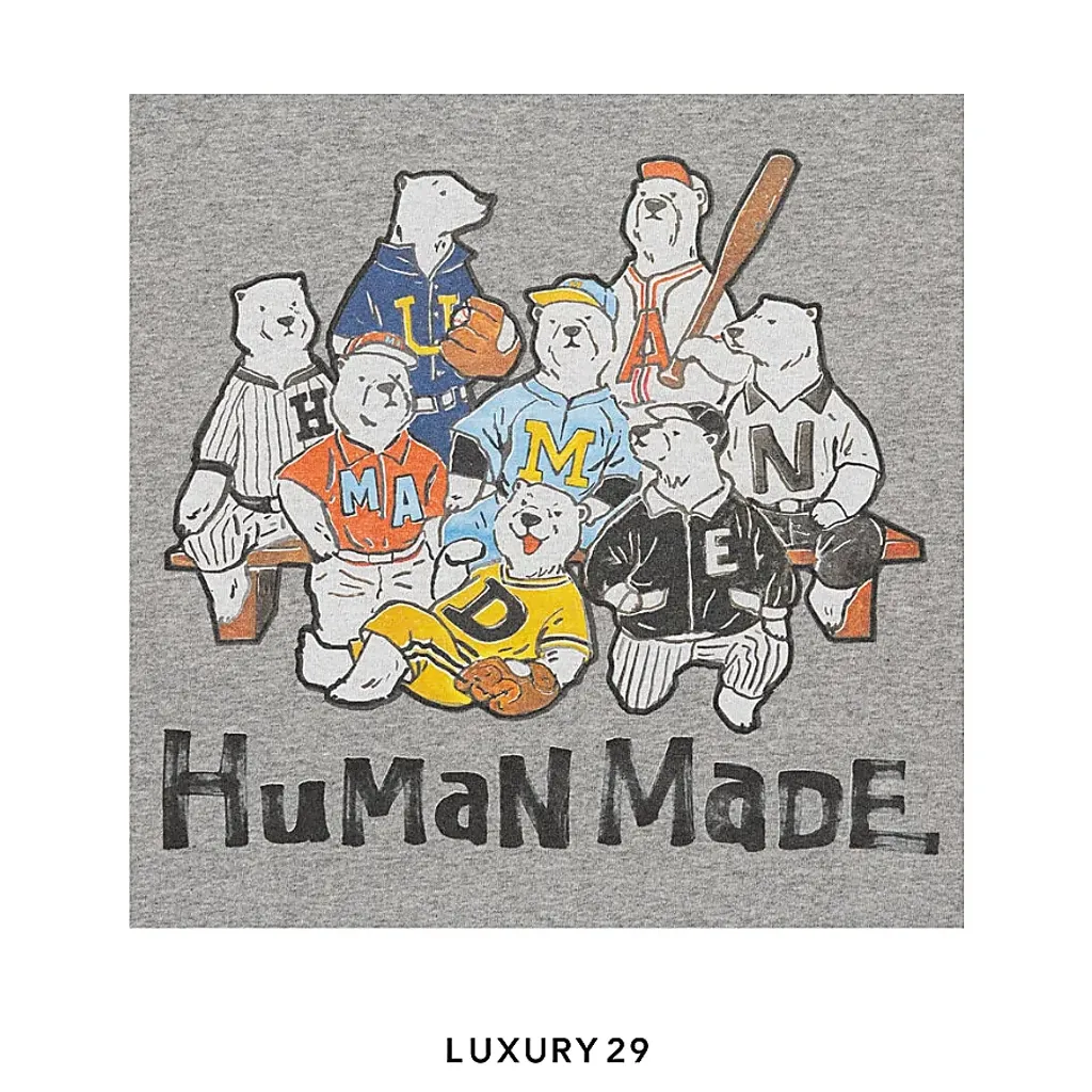 Human Made Animal Graphic T-shirt Grey(S, Grey)