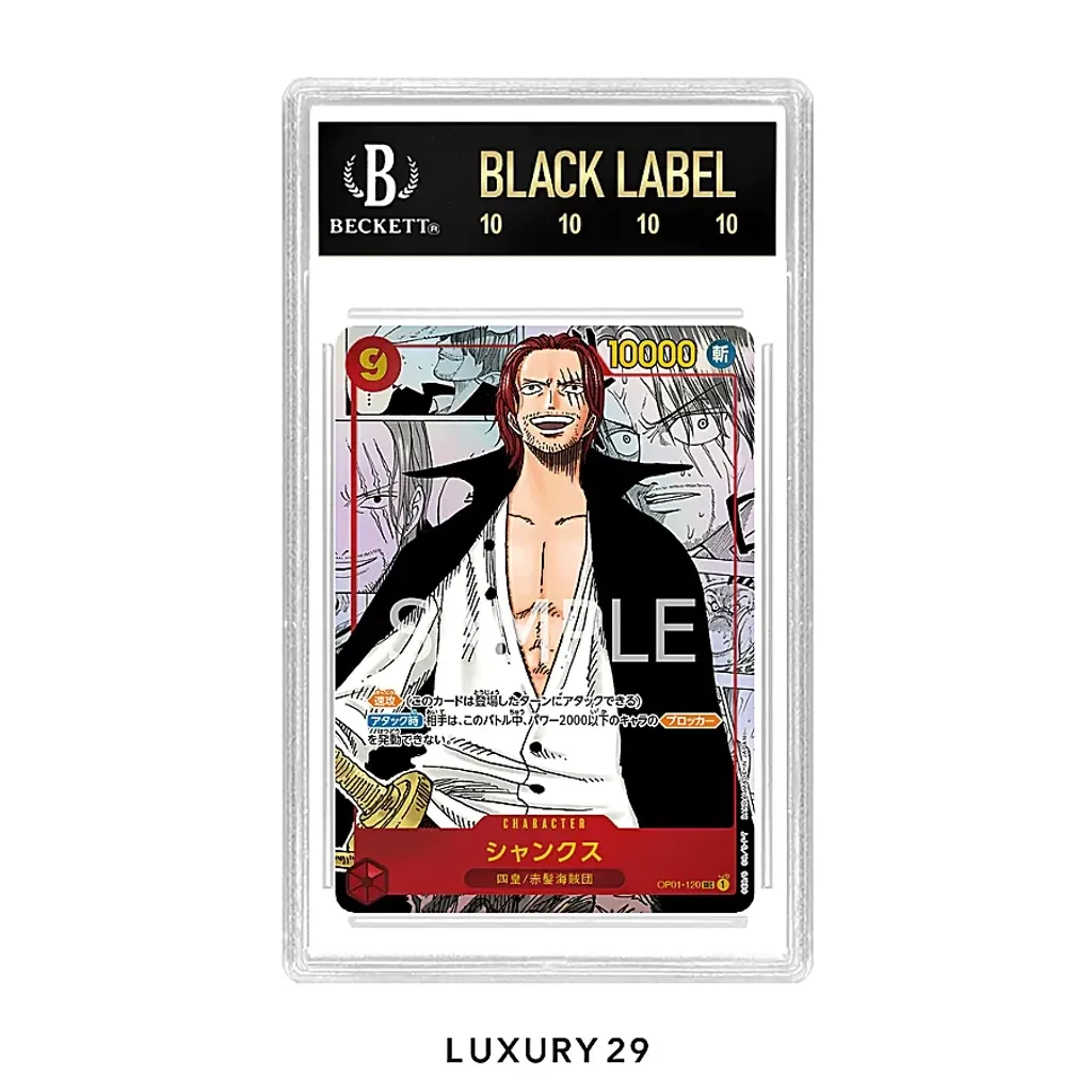 One Piece Shanks Manga OP01-120 SEC (Parallel) (JP) (BGS BLACK 10)(Small, Multicolour)