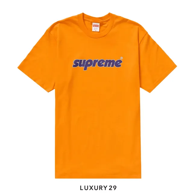 Supreme Pinline Cotton T-Shirt Orange