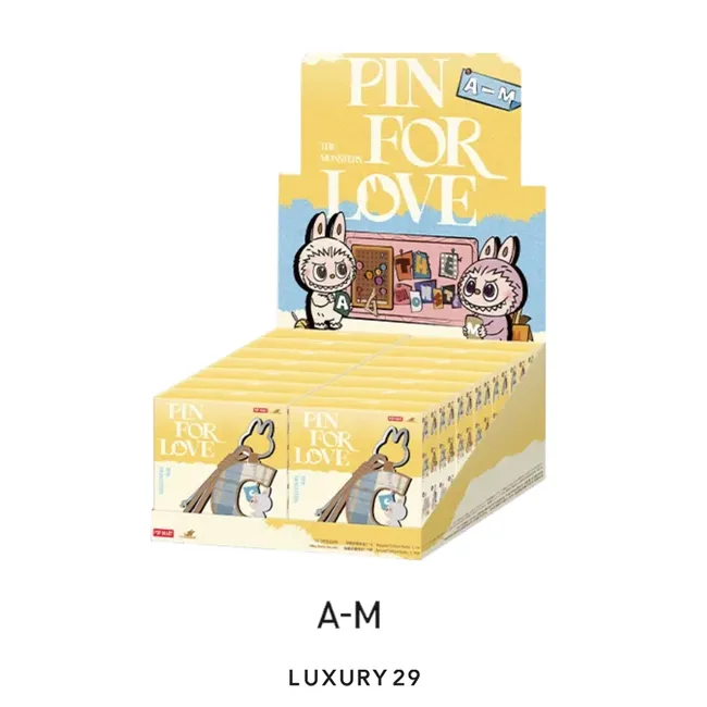 Pop Mart THE MONSTERS - Pin For Love Series Letter Pendant Blind Box  (A-M)