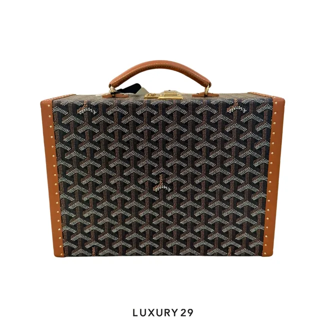Goyard Joux 8 Watch Case Black & Tan