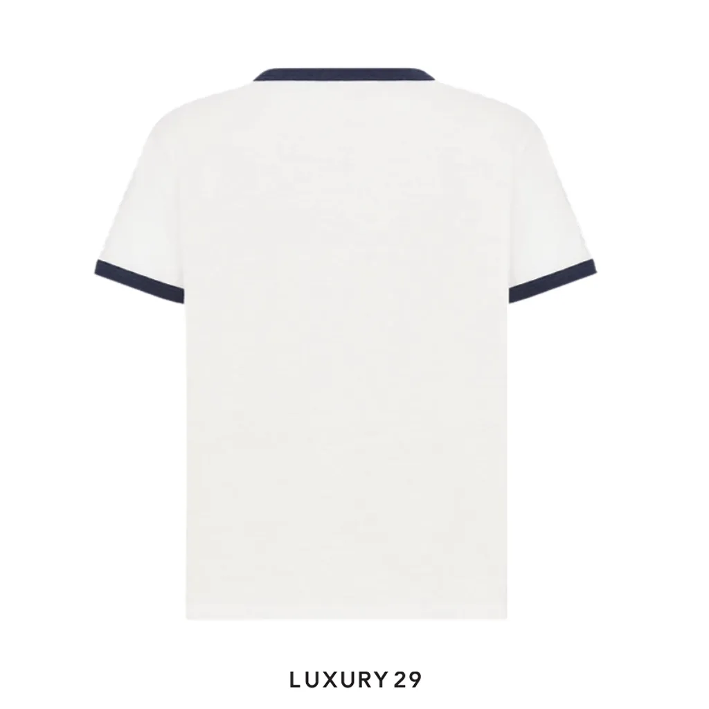 Dior Vibe T-shirt White cotton and linen jersey with tricolor signature White(XS, White)