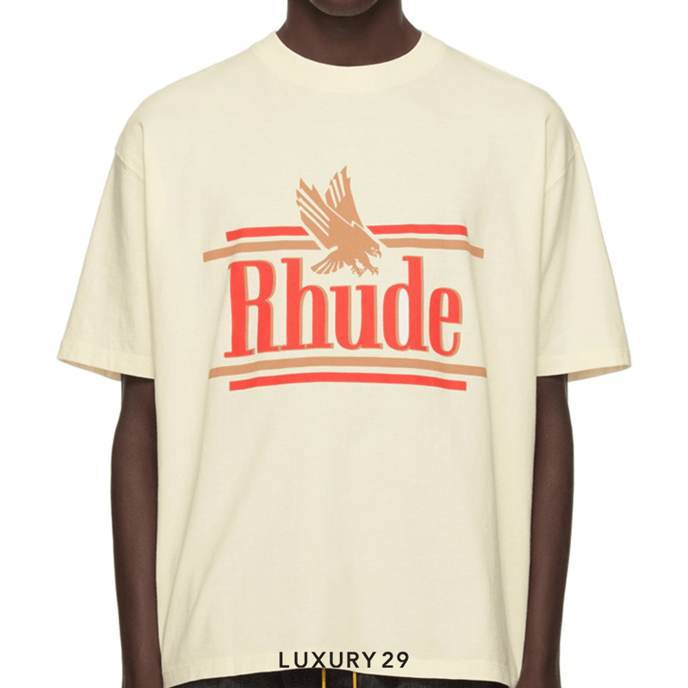 RHUDE ROSSA TEE VTG WHITE(XL, White)