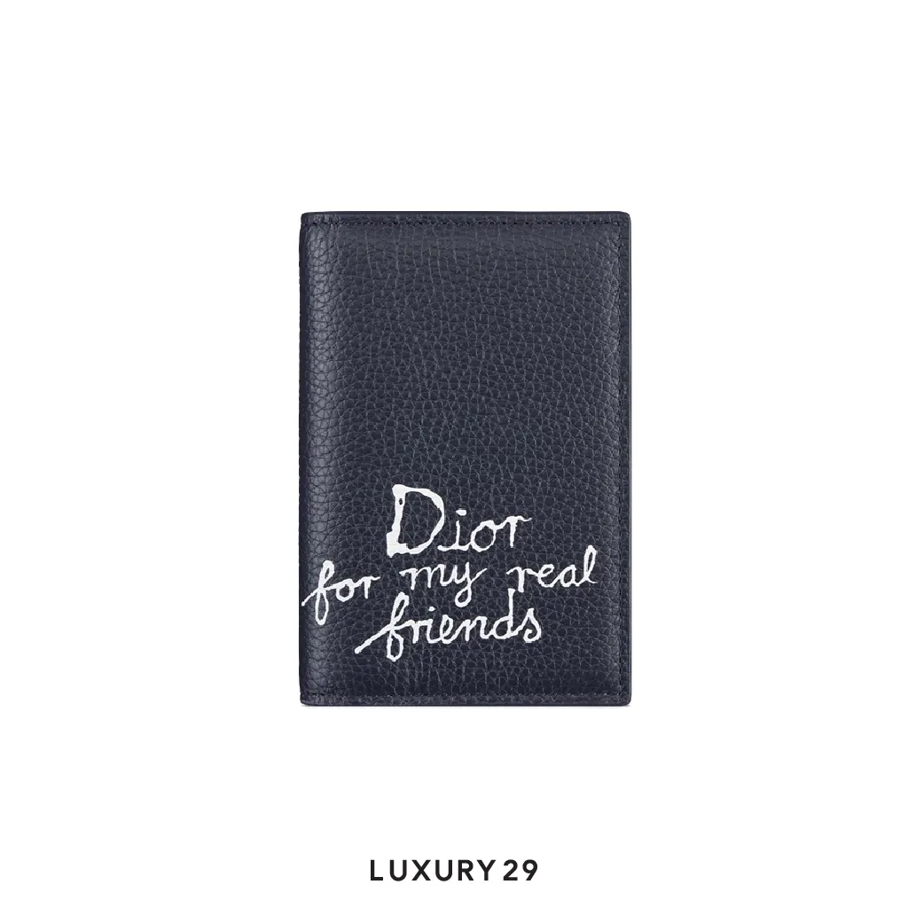 DIOR AND HYLTON NEL Vertical Bifold Card Holder Navy Blue(Small, Blue)