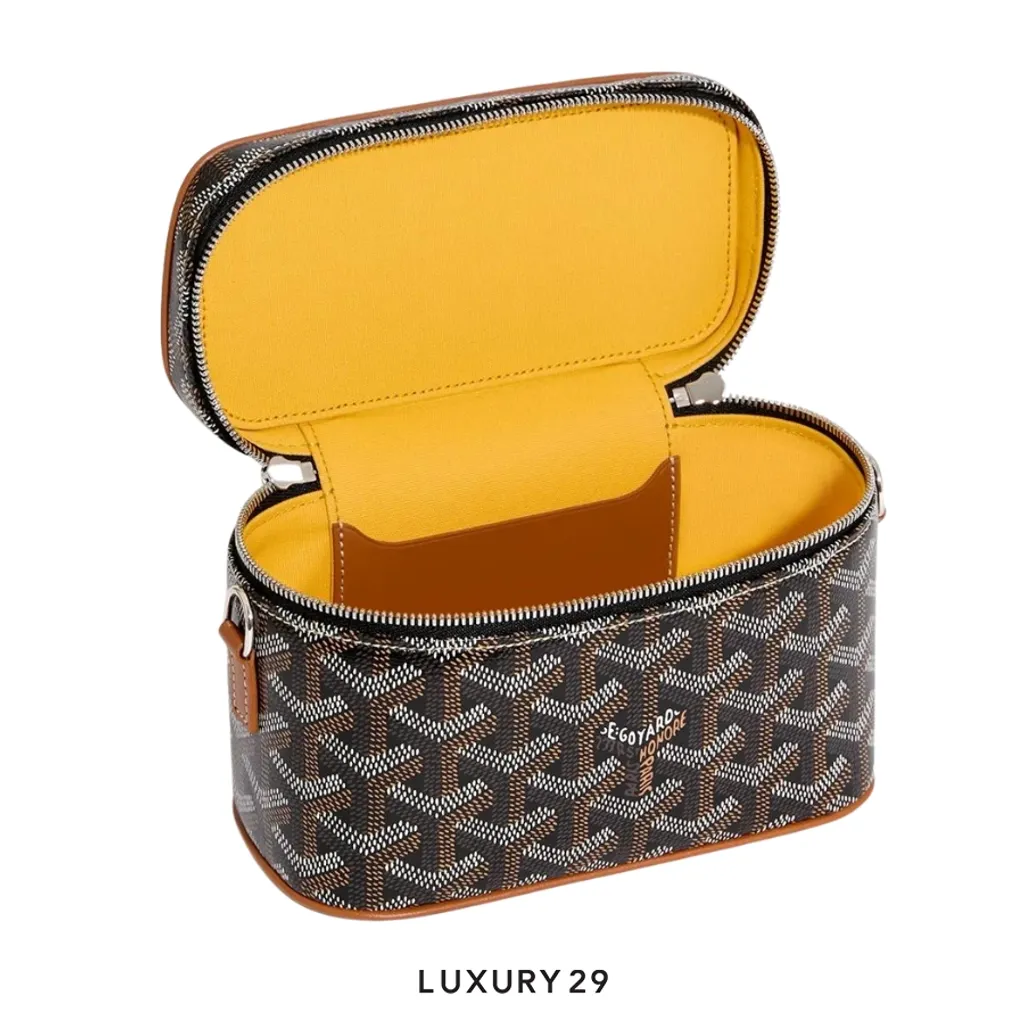 Goyard Muse Mini Vanity Black & Tan(Mini, Brown)