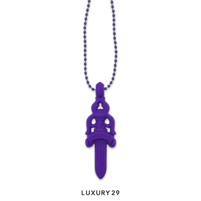 Chrome Hearts Silicone Dagger Necklace Purple