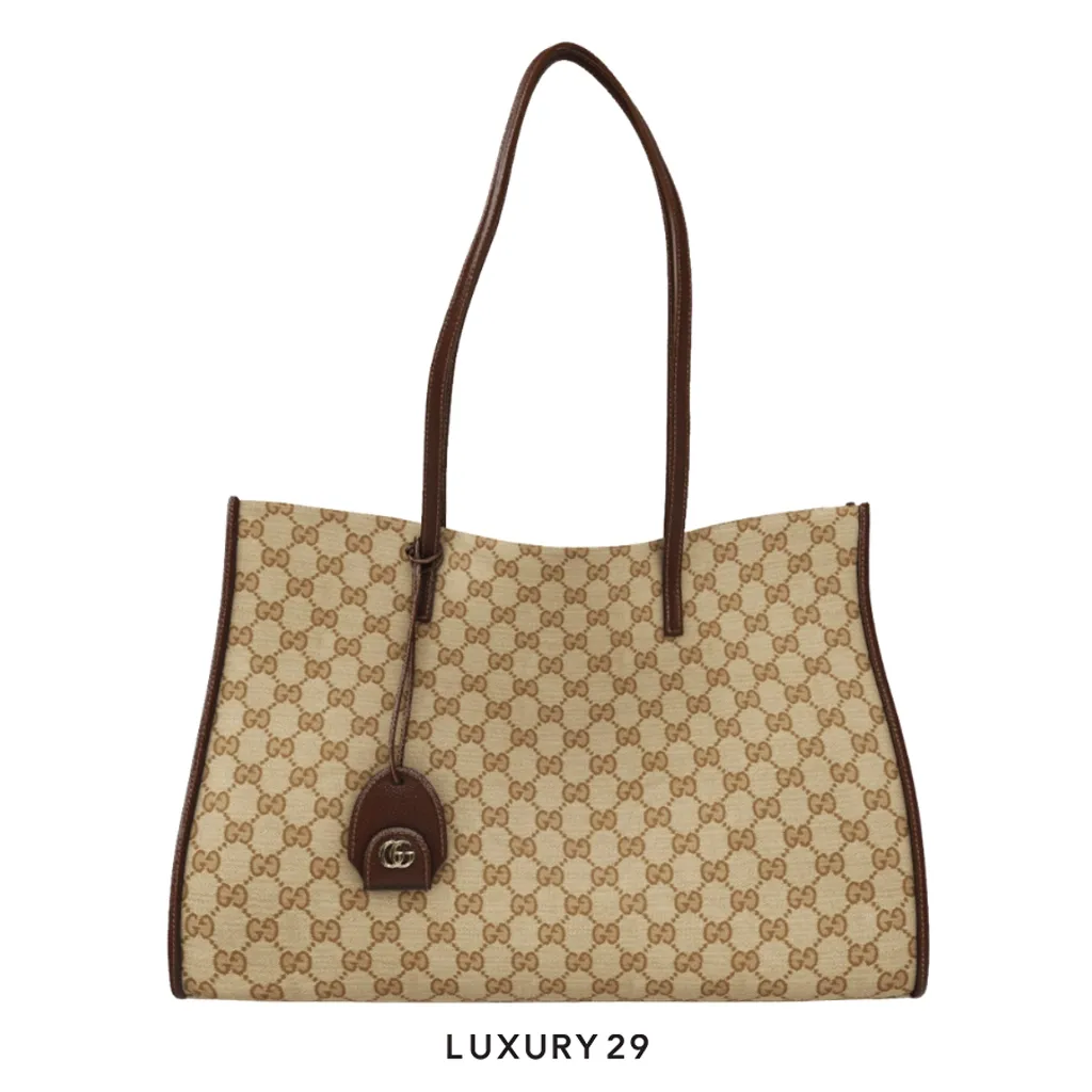 Gucci Londra large tote bag Brown(Large, Brown)
