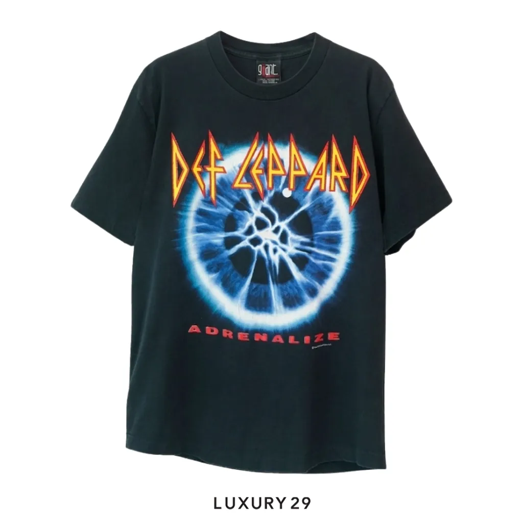 Not Applicable Vintage Def Leppard 1992 T-shirt Black(L, Black)