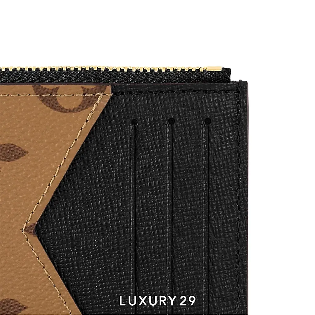 Louis Vuitton LV Romy Card Wallet Black Monogram Canvas(Small, Black)