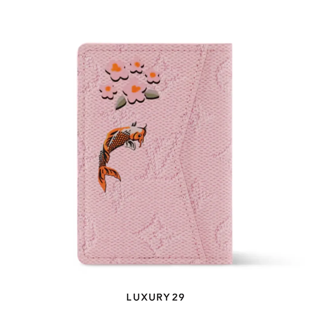 Louis Vuitton LV Pocket Organizer Wallet Pink(Small, Pink)