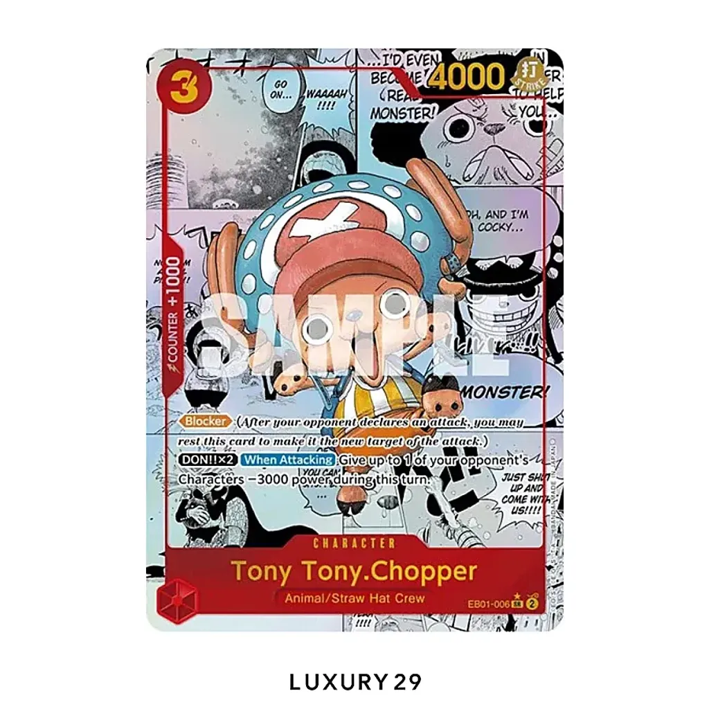 One Piece Tony Tony.Chopper (Alternate Art) (Manga) Extra Booster: Memorial Collection SR EB01-006 (BGS10)(Small, Multicolour)