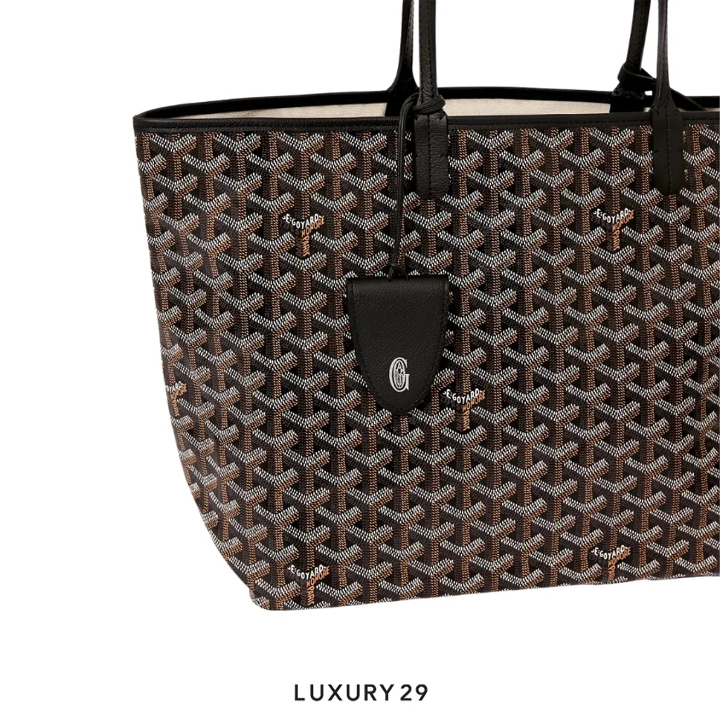 Goyard Saint Louis PM Bag with Croc Universal Black(Small, Black)