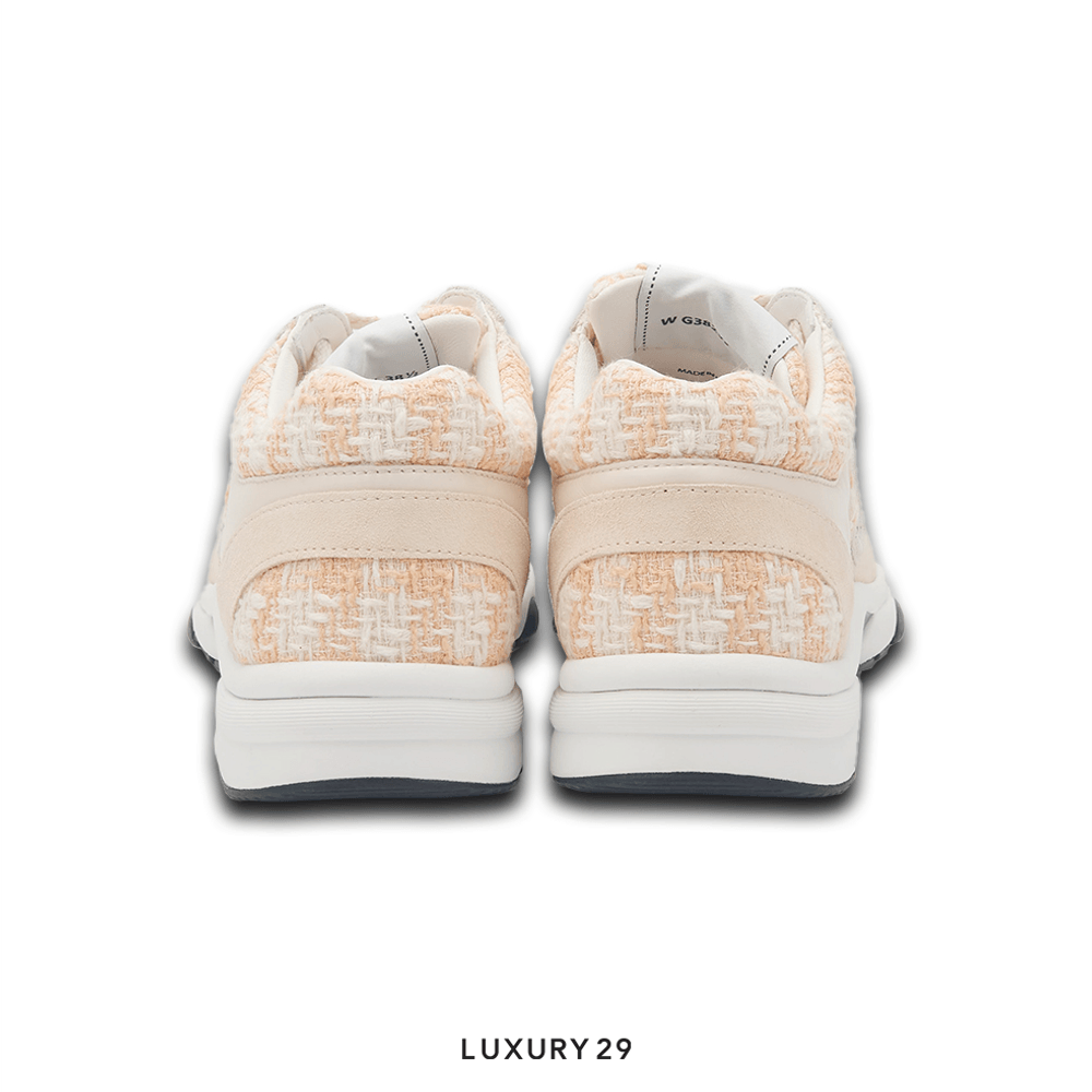 Chanel Trainers Coton Tweed, Suede Calfskin & Calfskin Orange & Ecru(41, Orange)
