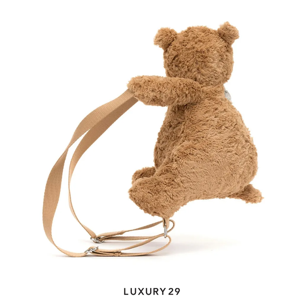 Jellycat Bartholomew Bear Backpack(Free Size, Brown)