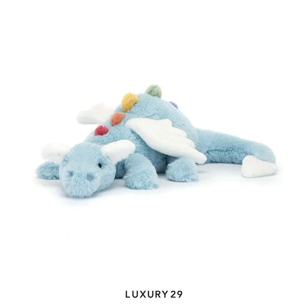 JellyCat Sky Dragon Blue(Small, Blue)