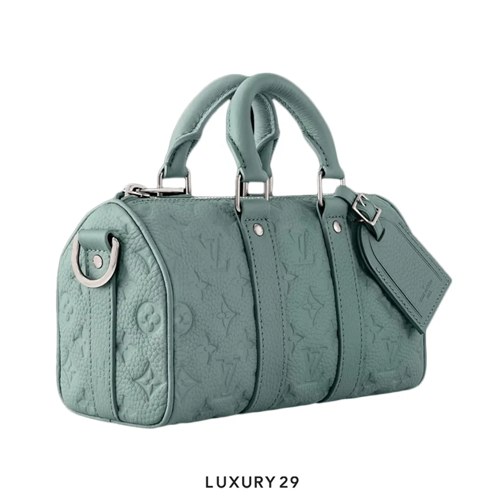 Louis Vuitton LV Keepall Bandouliere 25 Vert deau(Small, Blue)