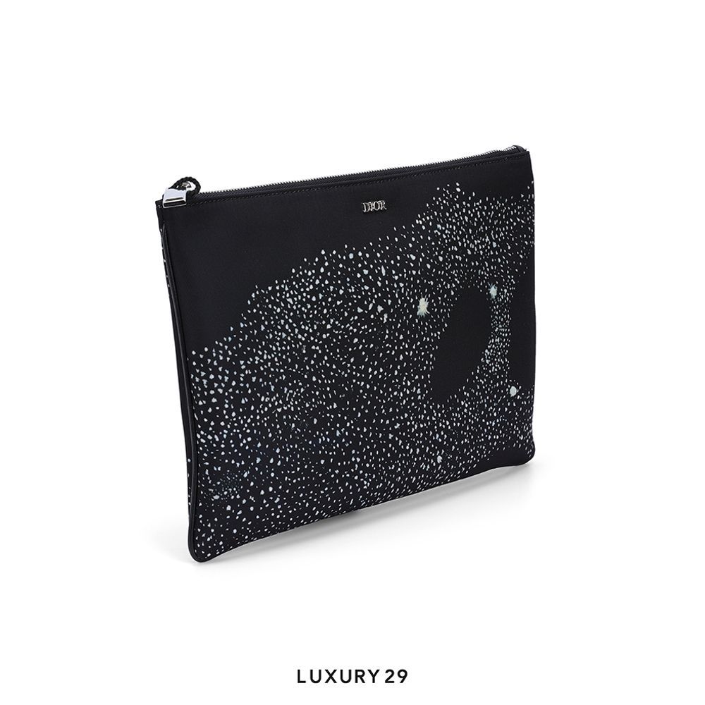 Dior X Peter Doig Black Nylon Pouch(Small, Black)