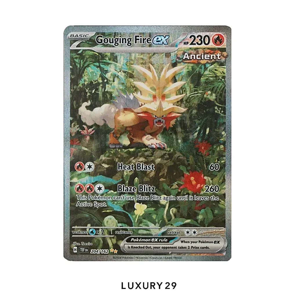 Pokemon TGC Gouging Fire ex Temporal Forces Special Illustration Rare #204 (EN)(PSA10)(Small, Multicolour)