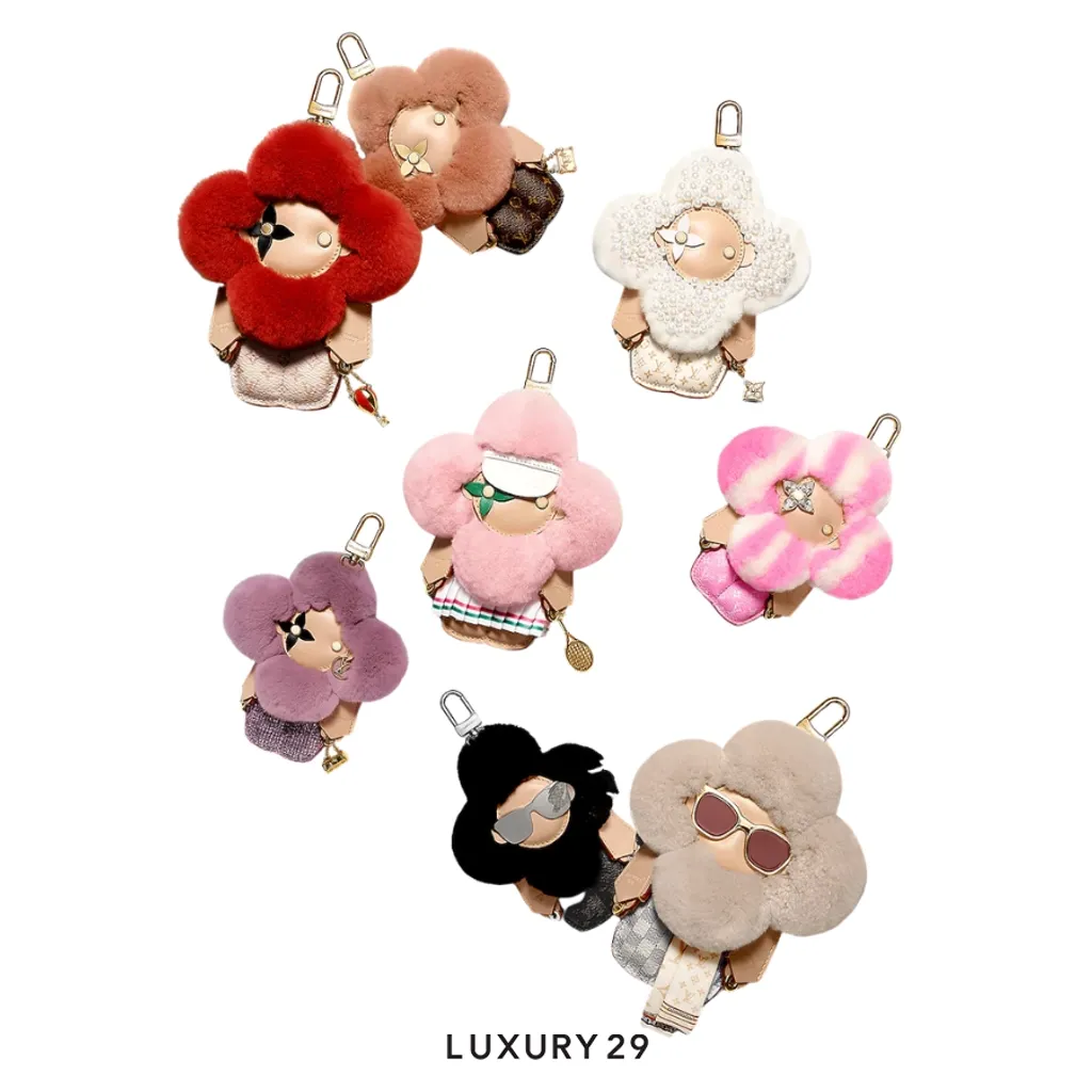 LOUIS VUITTON LV X Vivienne Fashionista Bag Charm Mink and leather Black(Small, Black)