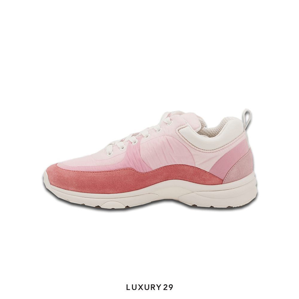 Chanel Trainers Fabric & Suede Calfskin Pale Pink(39.5, Pink)