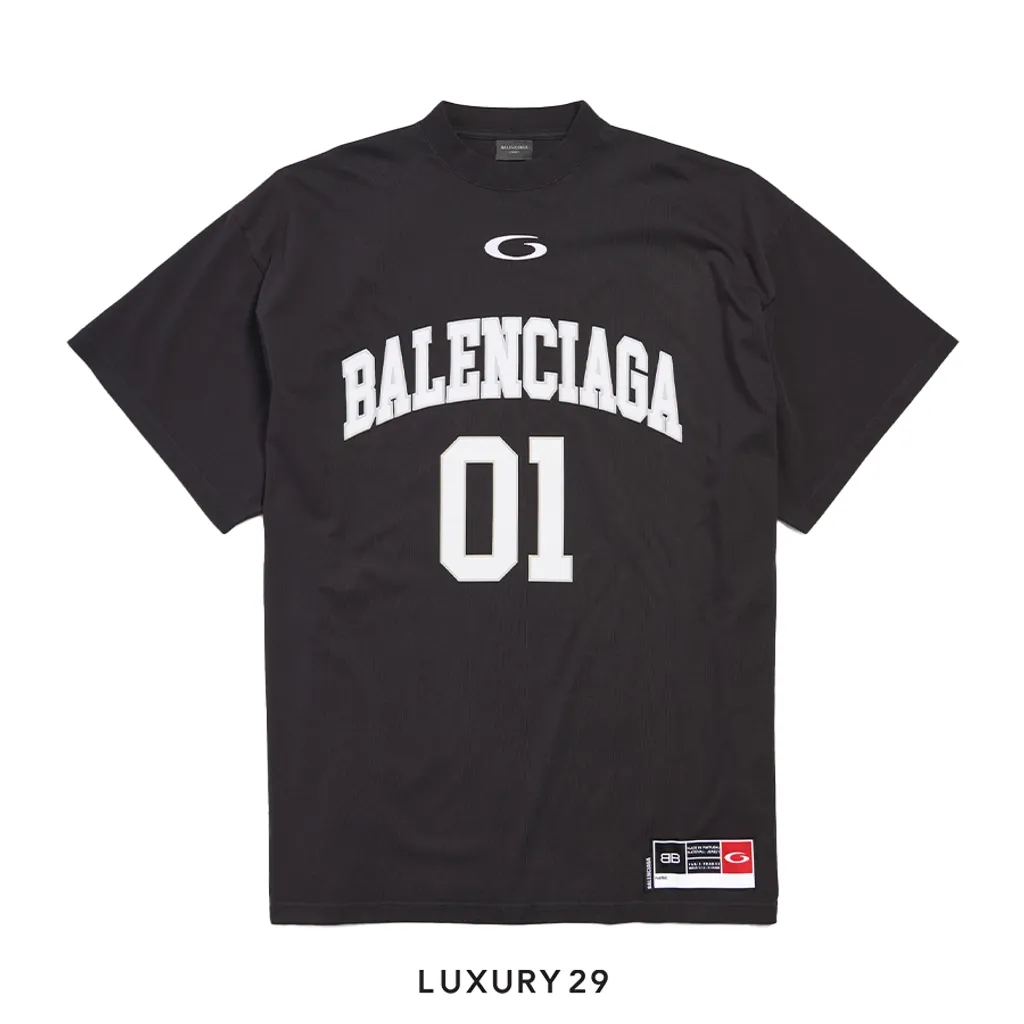 Balenciaga Men's Basketball Series - Oversized T-shirt in Black(S, Black)