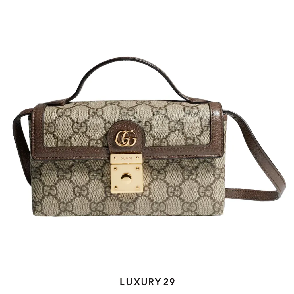 Gucci Ophidia mini top handle bag Brown(Mini, Brown)