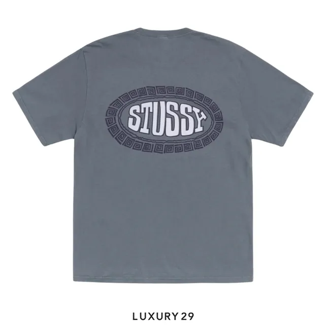Stussy TILE OVAL TEE PIGMENT DYED Navy