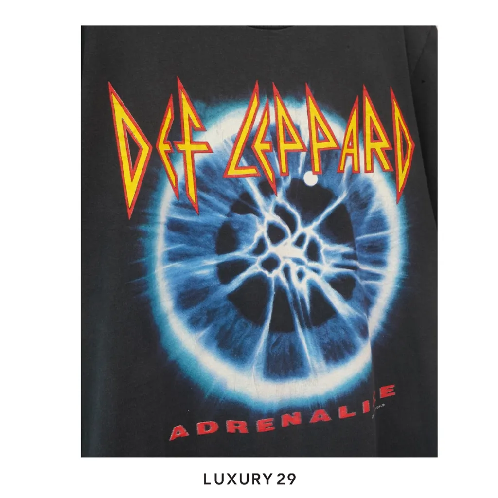 Not Applicable Vintage Def Leppard 1992 T-shirt Black(L, Black)
