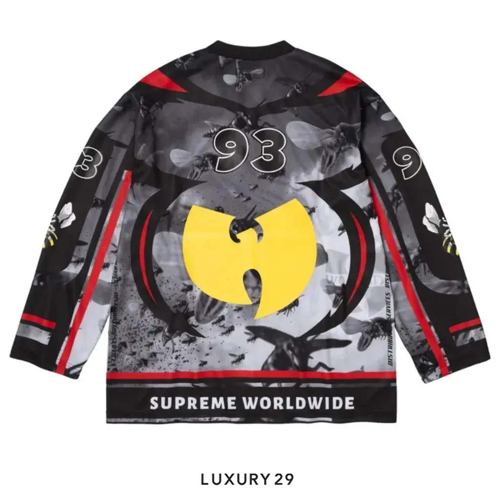Supreme x Wu-Tang Clan Hockey Jersey 'Black'(M, Black)