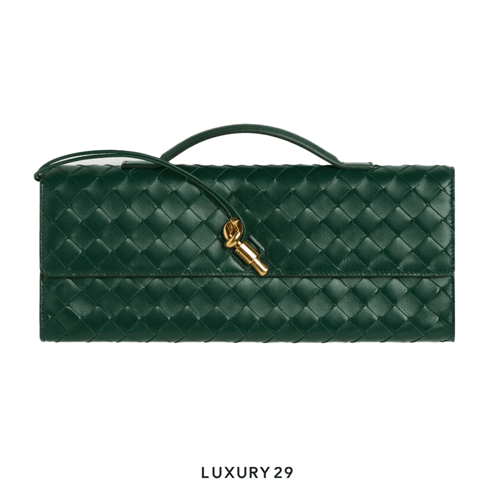 Bottega Veneta Andiamo Clutch Emerald green(Small, Green)