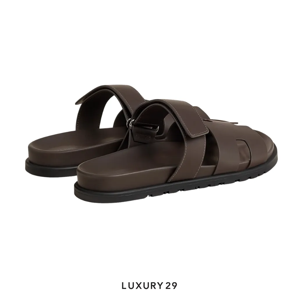 Hermes Sandle homme Crypre Veau Ecorce(44, Brown)