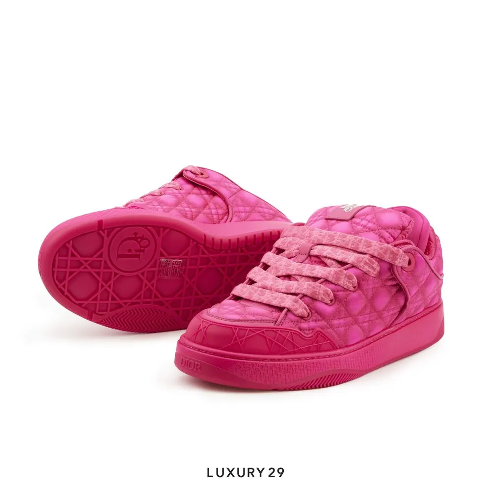 Dior B9S Skater ERL Fuchsia Kumo Cannage Satin(38, Pink)