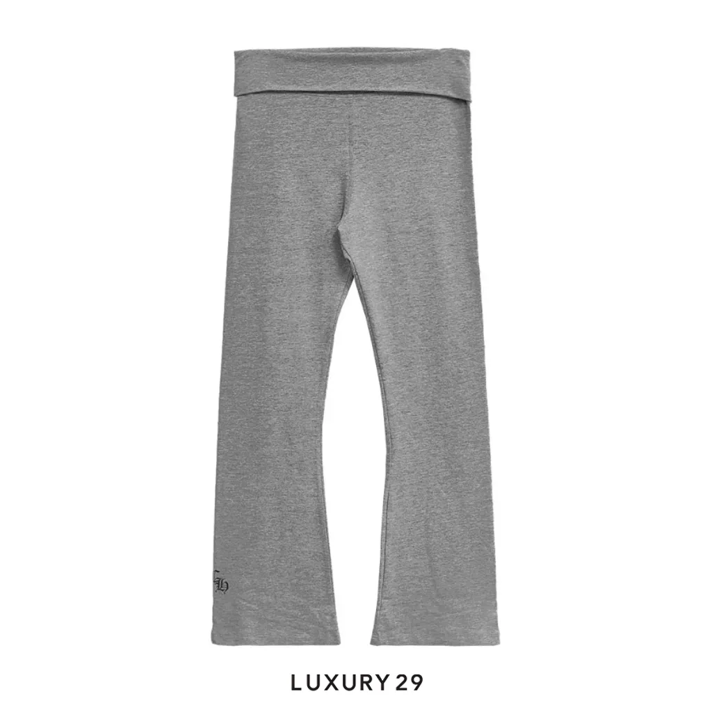 Chrome Hearts Bell-Bottom Yoga Pants Grey(M, Grey)