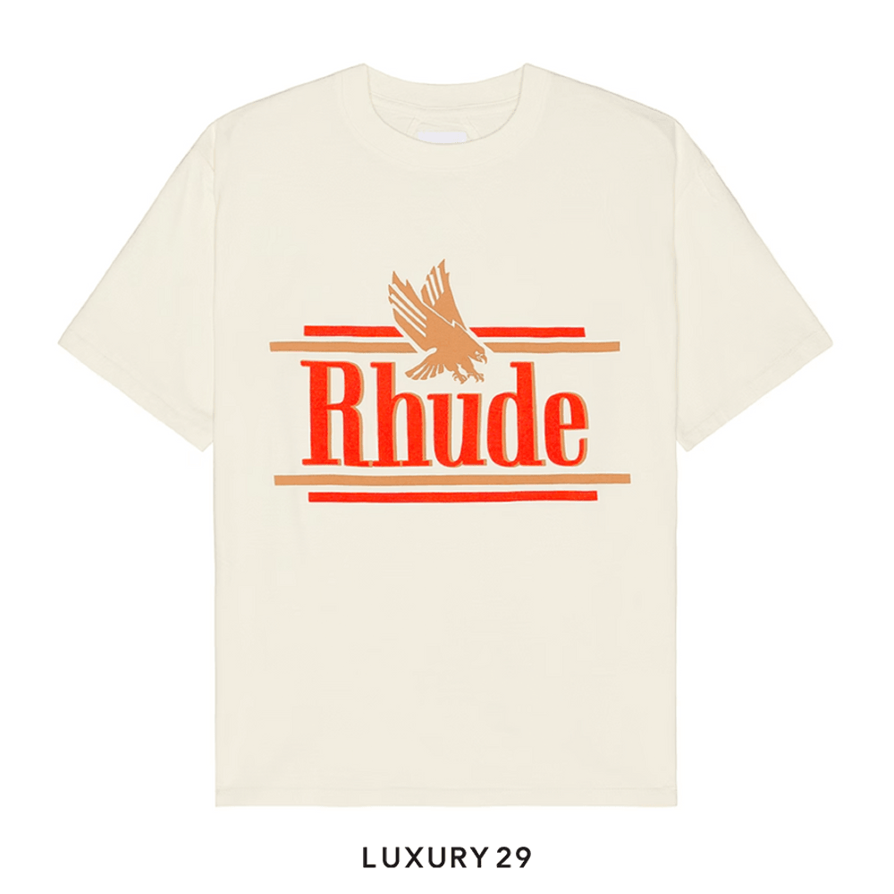 RHUDE ROSSA TEE VTG WHITE(XL, White)