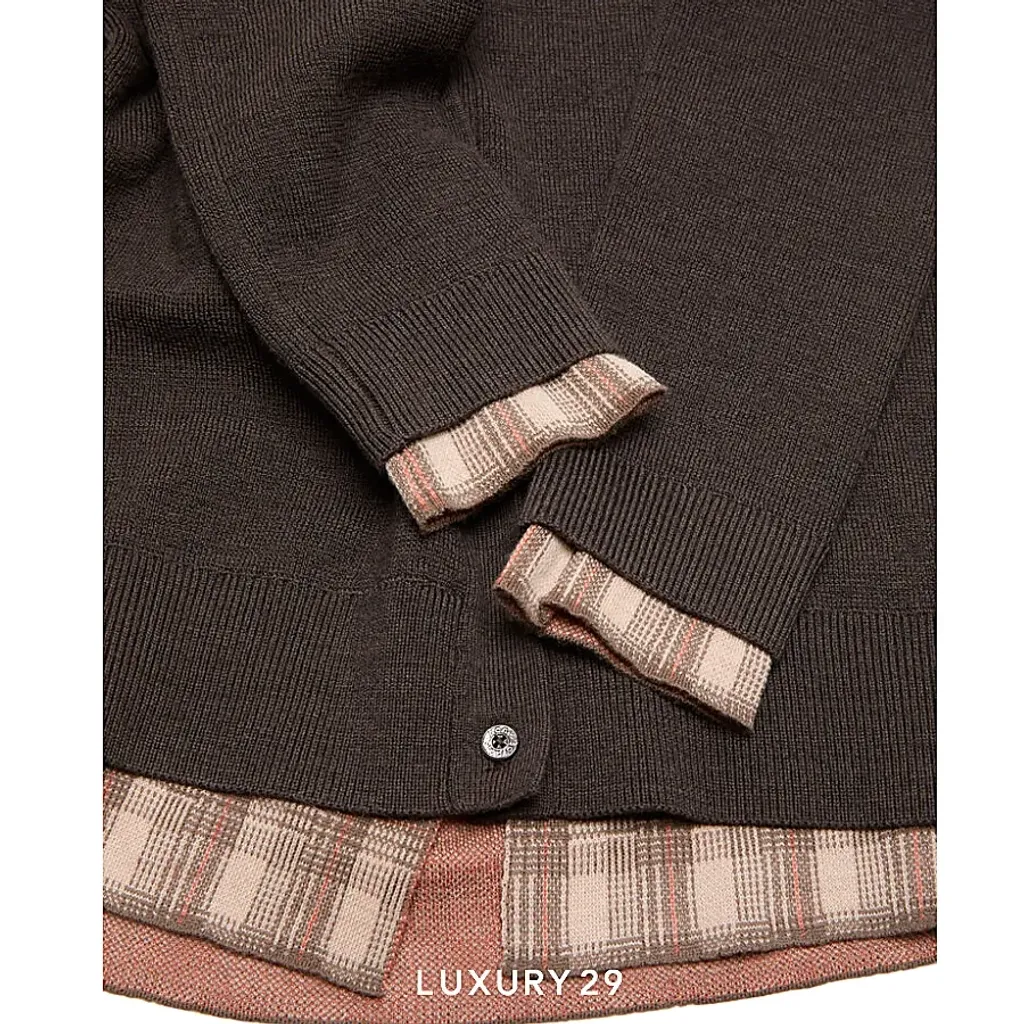 Acne Studios Layered wool cardigan Dark Brown(M, Brown)