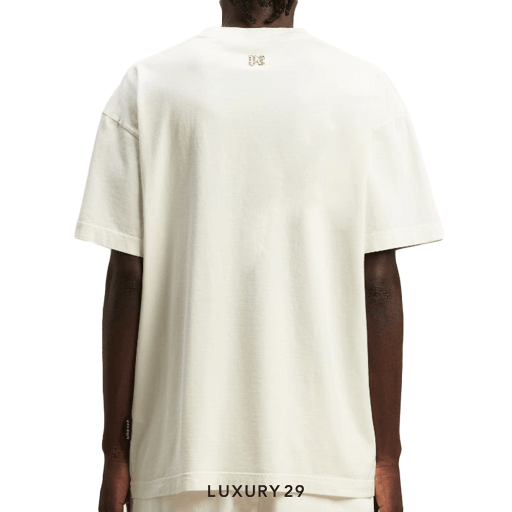 Palm Angels FOGGY PA T-SHIRT OFF WHITE BLACK(M, White)