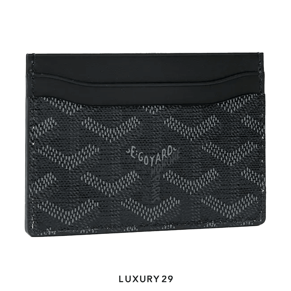 Goyard Saint-Sulpice Card Wallet Jet Black Jet Black(Small, Black)