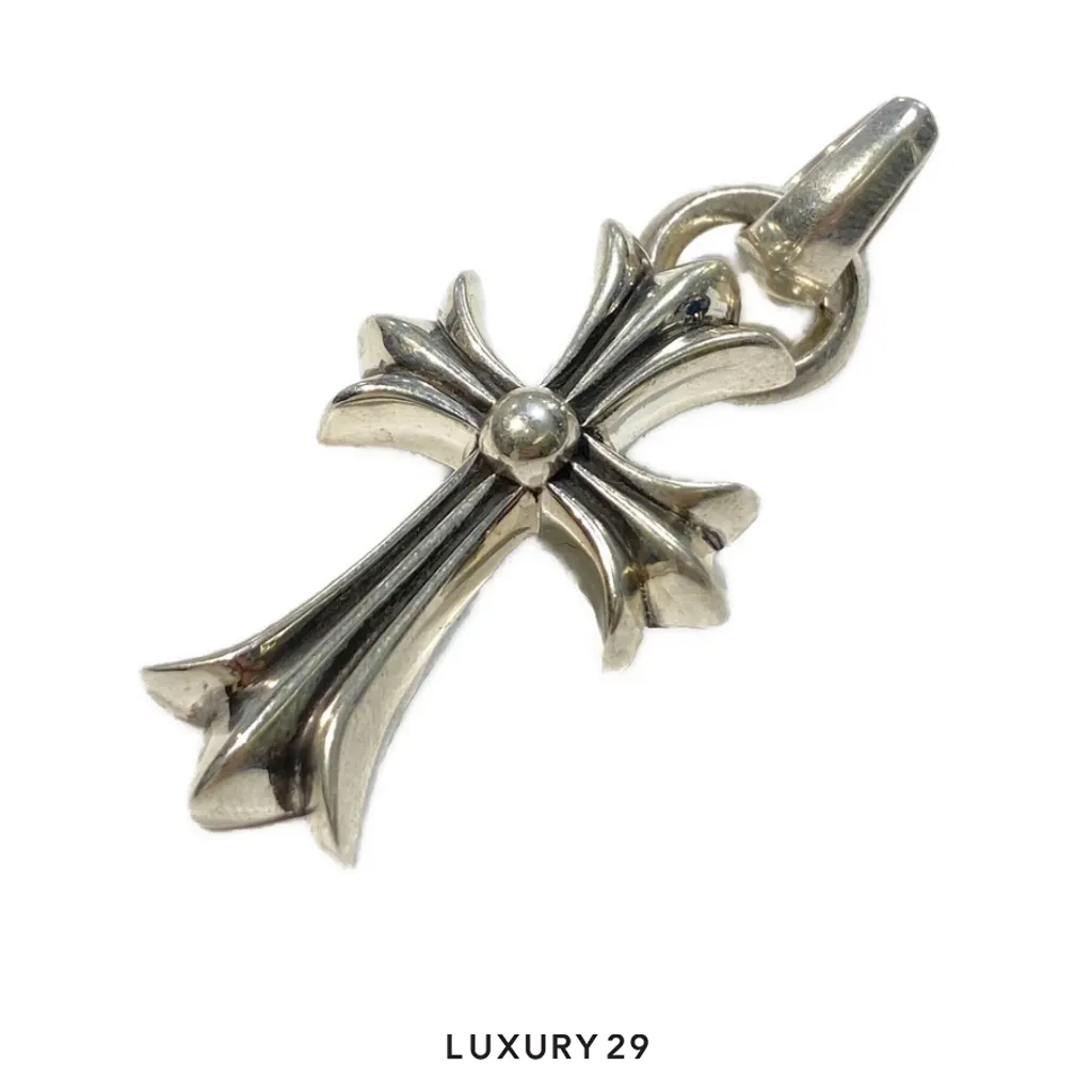 Chrome Hearts Cemetery Cross Pendant with Bale(Free Size, Grey)