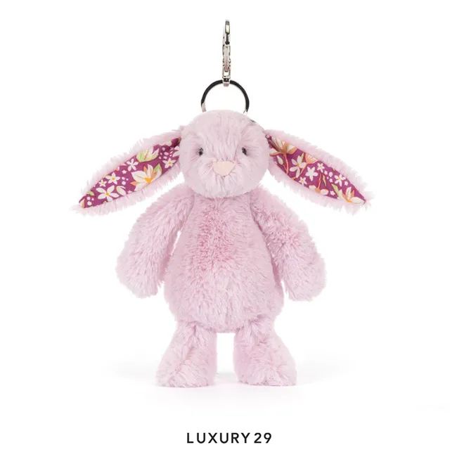 JellyCat Thistlepop Blossom Bunny Bag Charm Purple