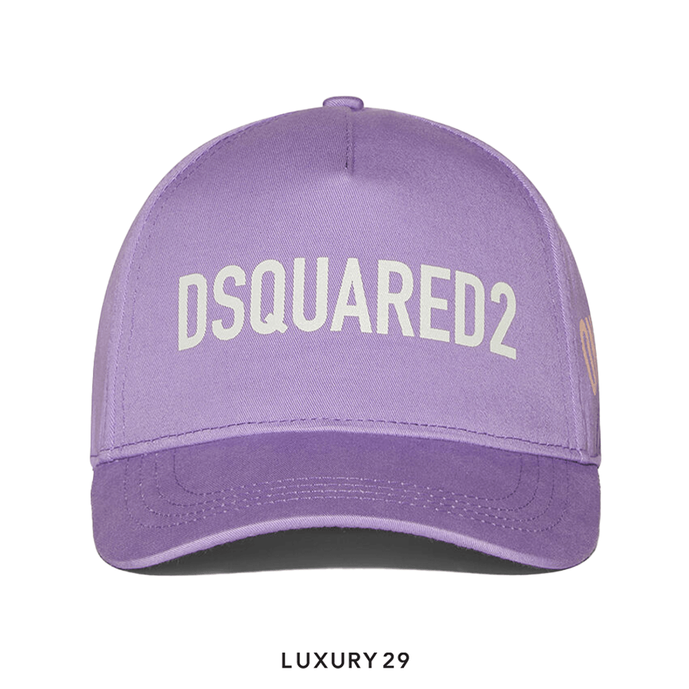 DSQUARED2 Lavander Purple Logo Baseball Cap(Free Size, Purple)