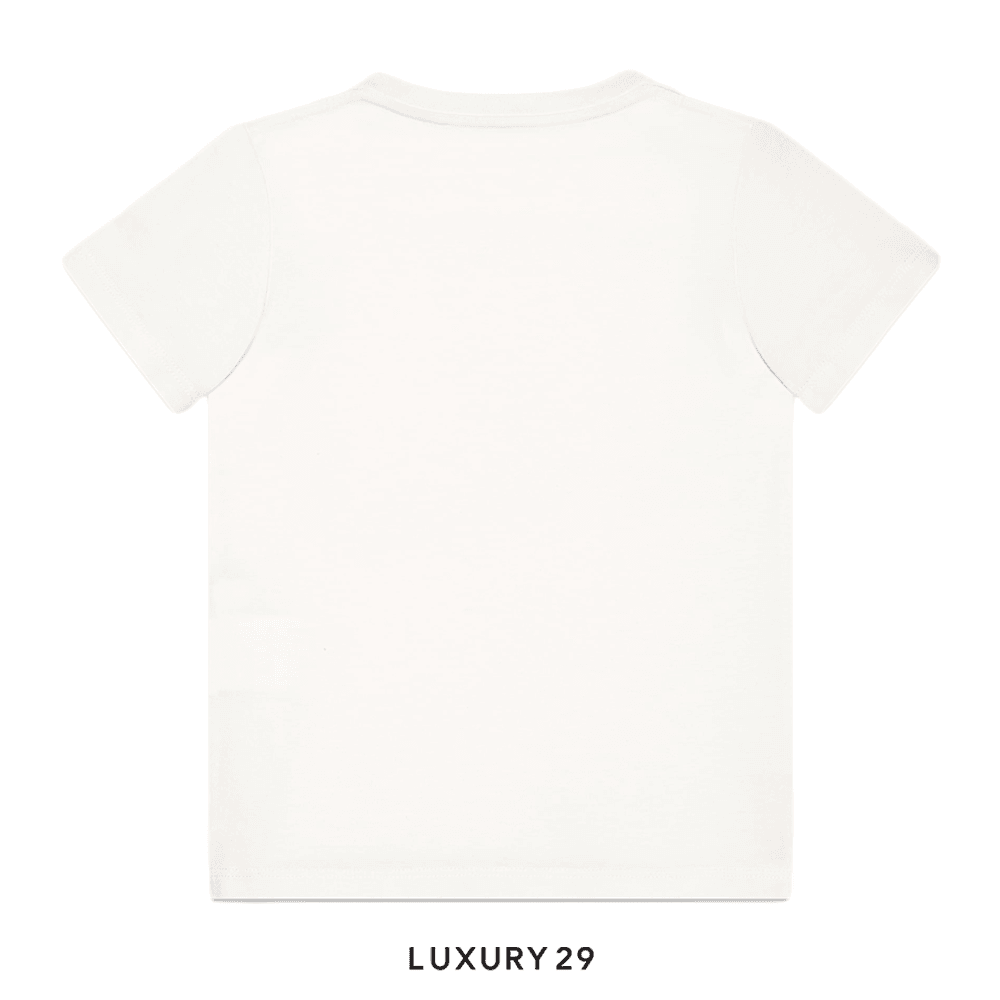 Kid Gucci Children's cotton T-shirt with Gucci logo(4A, White)