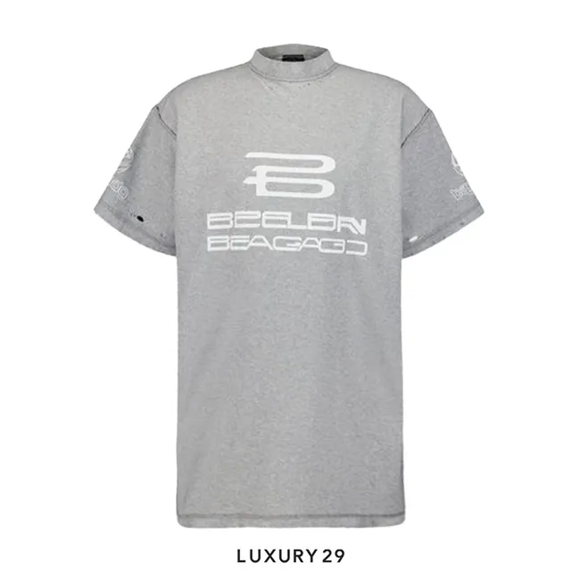 Balenciaga AI-Generated Logo T-Shirt Grey